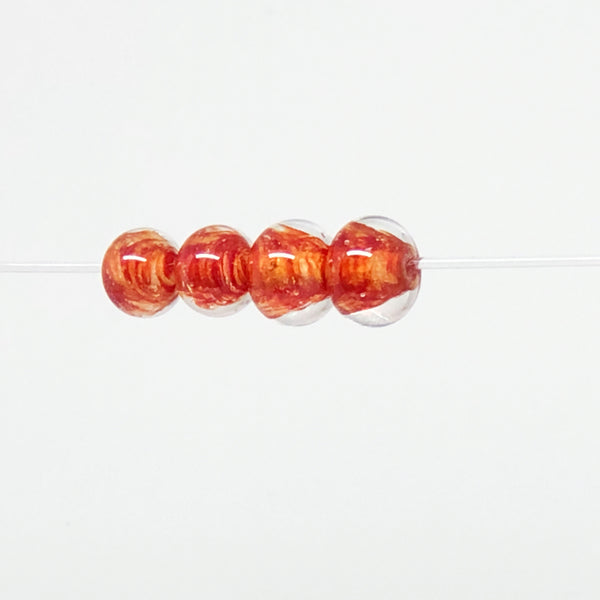 Red Dichroic Spacer Beads