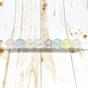 Frosted Dot Lentil Bead Set