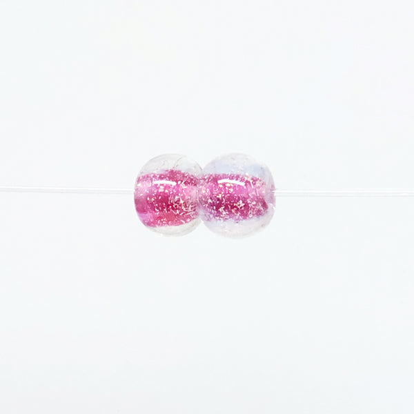 Pink Dichro Pair of Beads