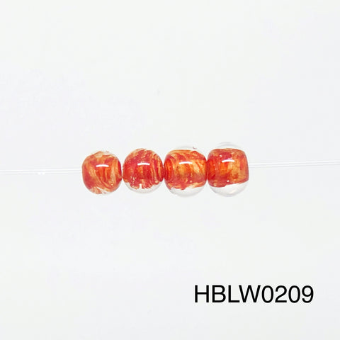 Red Dichroic Spacer Beads