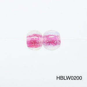 Pink Dichro Pair of Beads