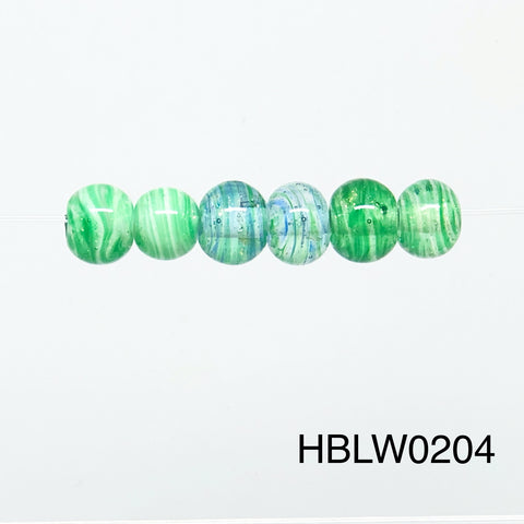 Lucky Green Dichroic Spacer Beads