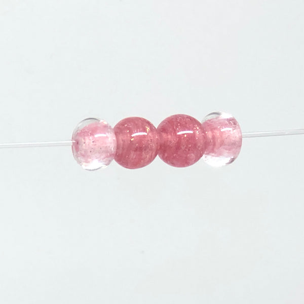 Pink Dichroic Beads