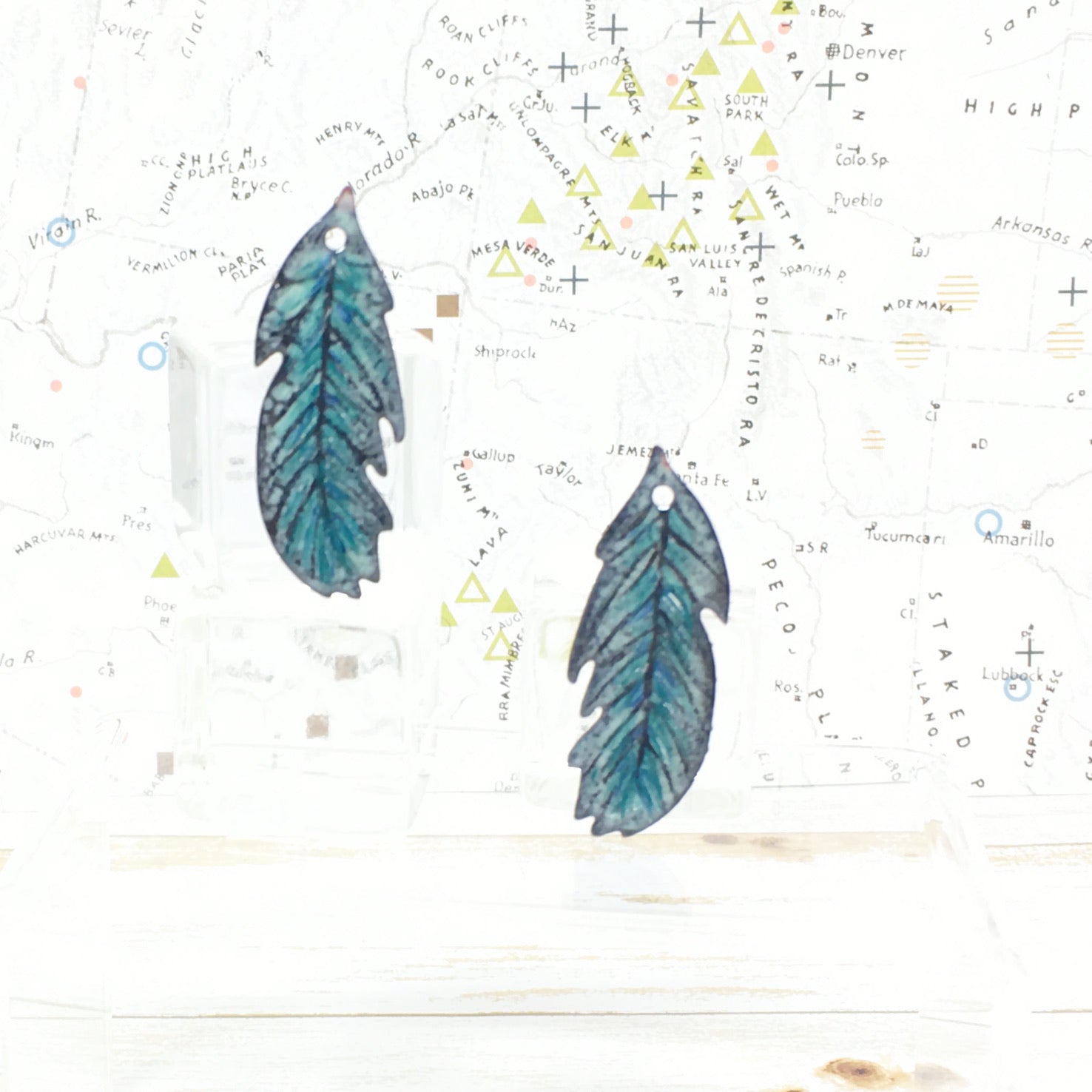 Hand Painted Enameled Feathers