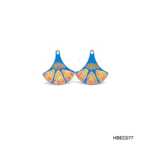 Blue Enameled Components with Coneflowers