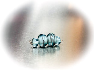 Ice Blue Over White Beads