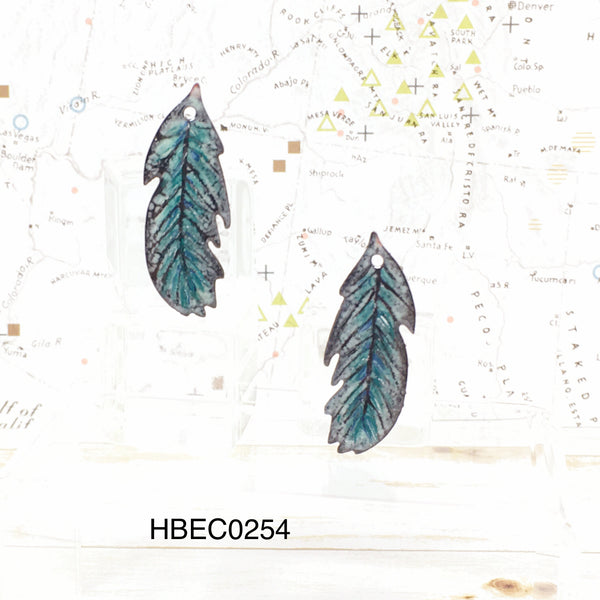 Hand Painted Enameled Feathers