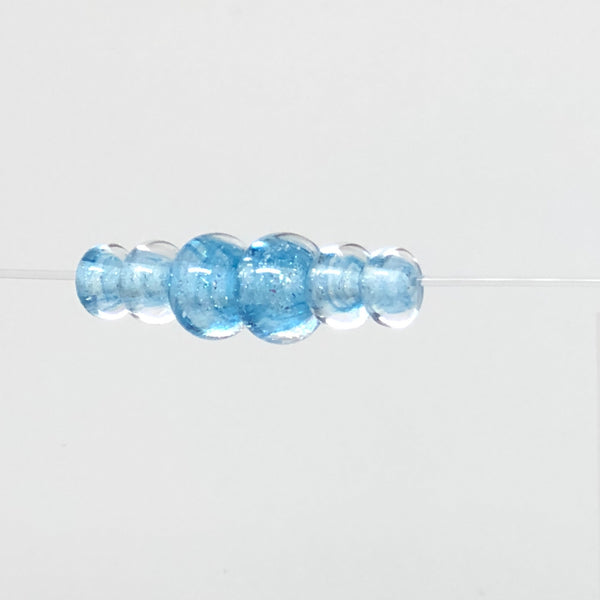 Light Aqua Dichroic Spacer Beads