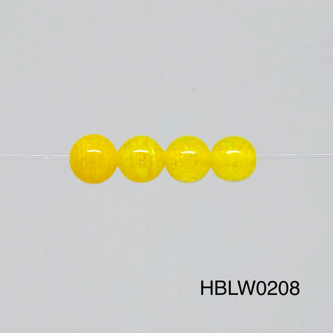 Yellow Dichroic Sphere Beads
