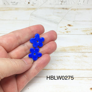 Blue Disc Flower Beads