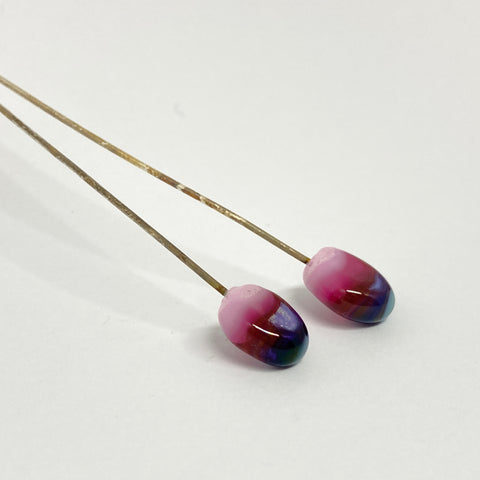 Rubino, Gelley Pink and Purple Rose Headpins
