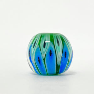 Blue and Green Triangle Bead