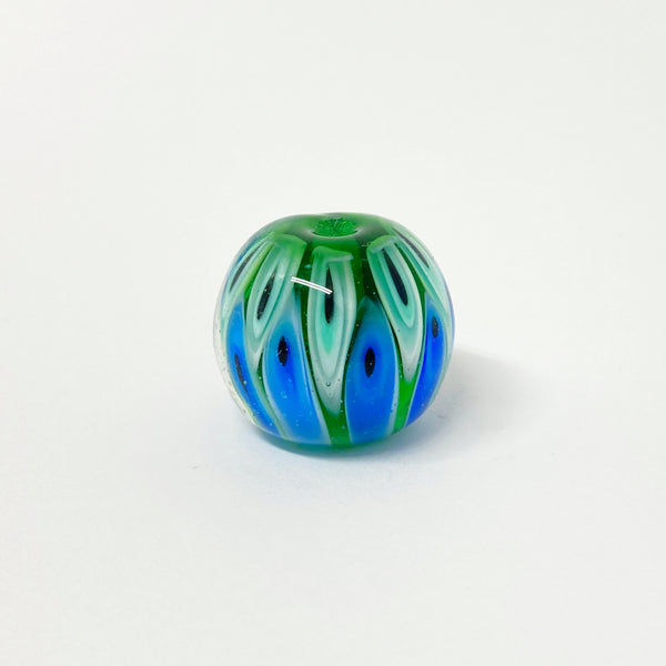 Blue and Green Triangle Bead