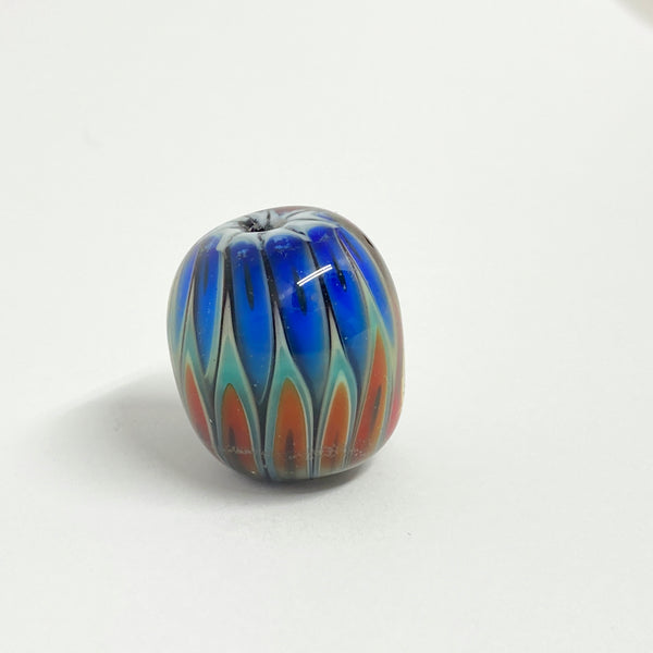 Encased Red, Blue and Green Triangle Bead