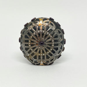 Metal Lace Collection- Large Etched Inlaid Metal
